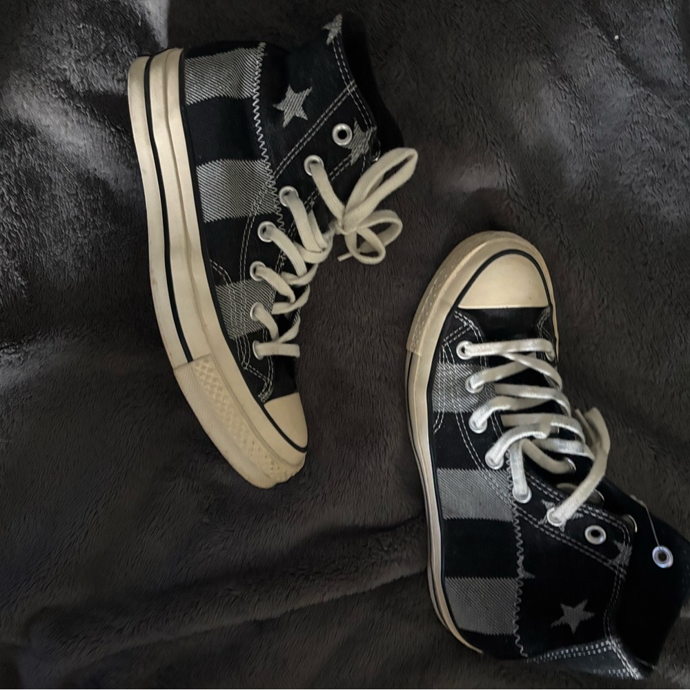 Converse Black and White High-Top Sneakers Classic Design